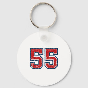 Red And Blue Srts Number 55 Jersey Uniform Player Key Ring