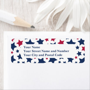 Red and Blue Stars - American flag pattern