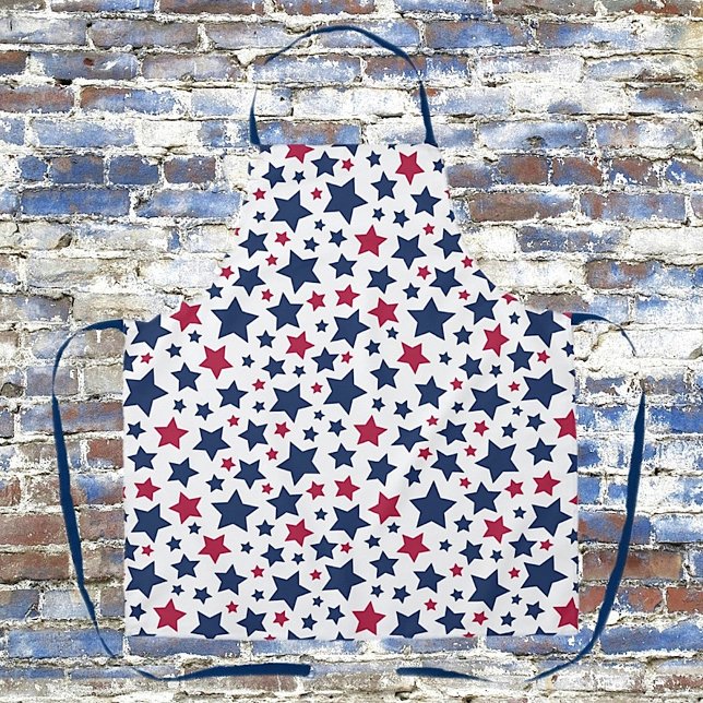 Red and Blue Stars - American flag pattern Apron (Creator Uploaded)