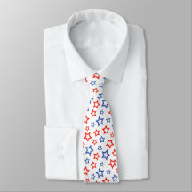 Red and Blue Stars Minimalist Patriotic Pattren