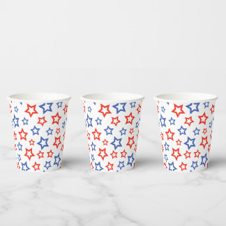 Red and Blue Stars Patriotic Pattern Paper cup