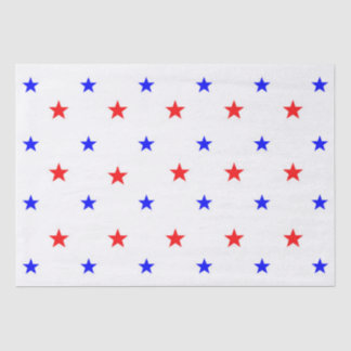 Red and Blue Stars - Starry Sky Pattern Tissue Paper