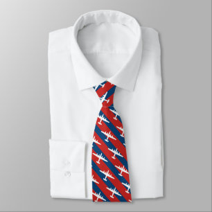 Red and Blue Stripe B-24 Pattern Tie