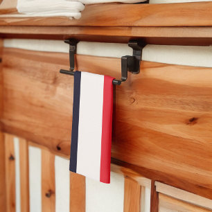 Red and Blue Stripes Tea Towel