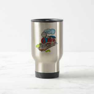 Red and Blue Train Tshirts and Gifts Travel Mug