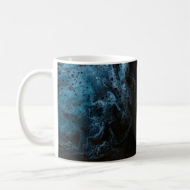 Red and blue wallpaper coffee mug (Left)