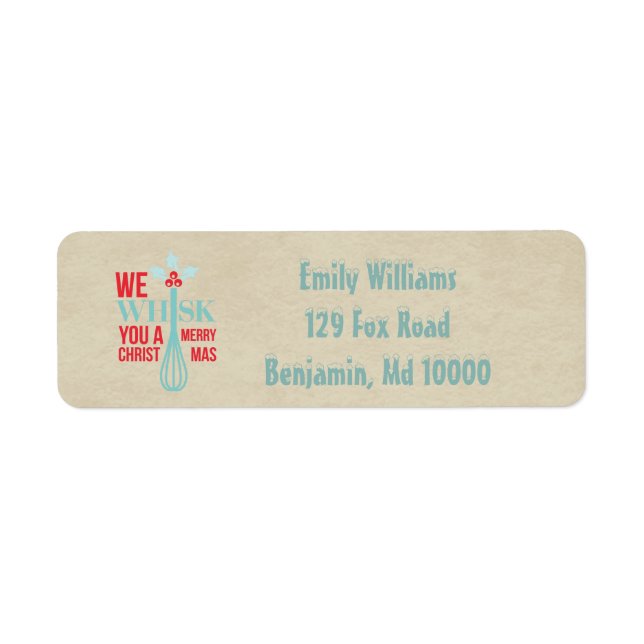 Red and Blue Whisk You a Merry Christmas (Front)