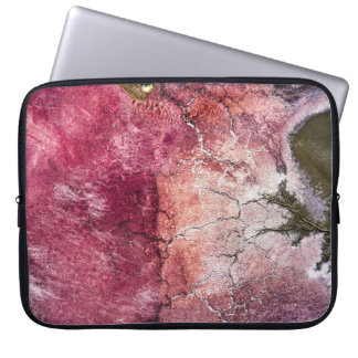 Red and brown abstract painting laptop sleeve
