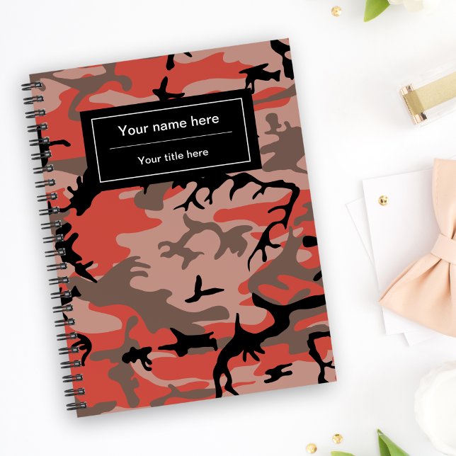 Red and Brown Camo, Camouflage, Military, Army Notebook (Creator Uploaded)