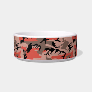 Red and Brown Camouflage, Military, Army Bowl