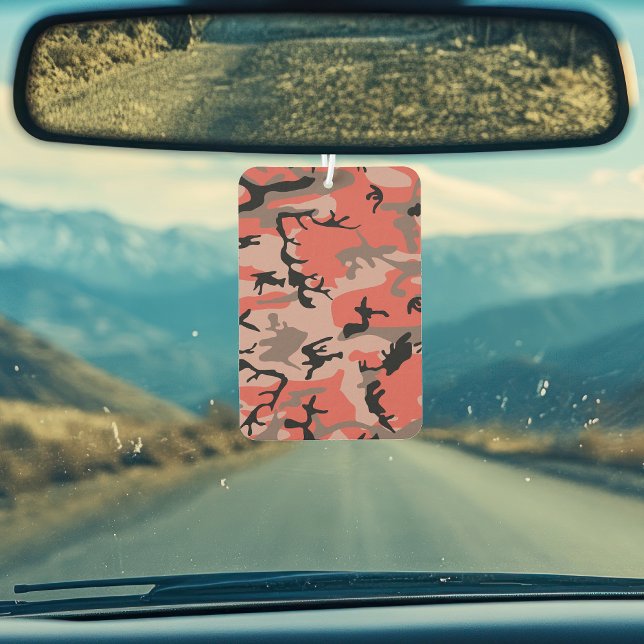 Red and Brown Camouflage, Military, Army Car Air Freshener (Creator Uploaded)