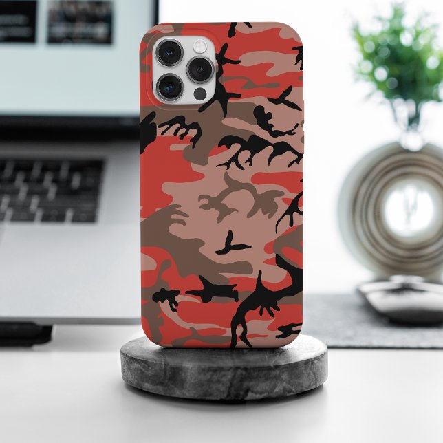 Red and Brown Camouflage, Military, Army Case-Mate iPhone Case (Creator Uploaded)