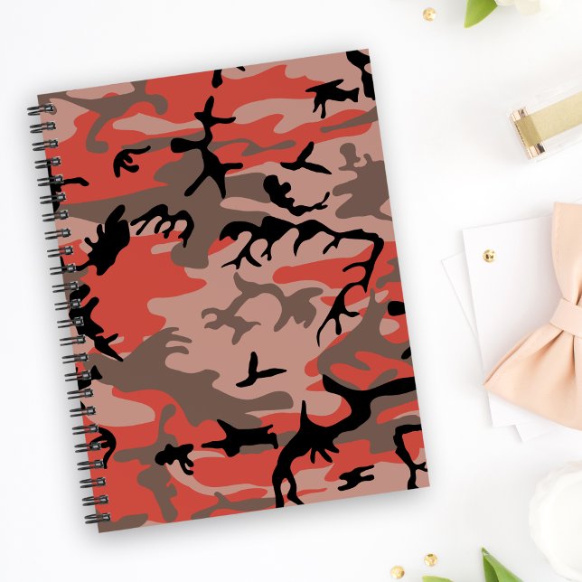 Red and Brown Camouflage, Military, Army Notebook (Creator Uploaded)
