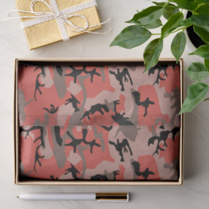 Red and Brown Camouflage, Military, Army Tissue Paper