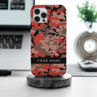 Red and Brown Camouflage Your name Personalise