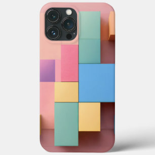 red and brown square shape iPhone 13 pro max case