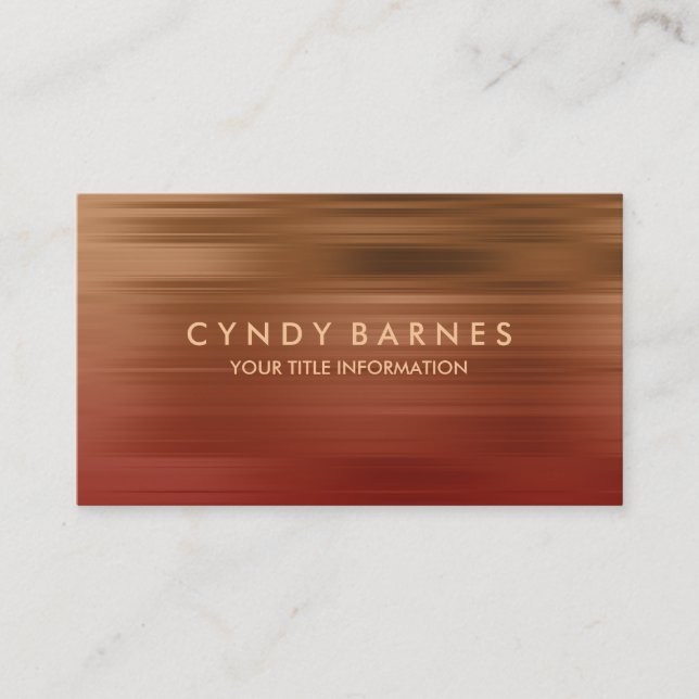 Red and Copper Stripe Business Card (Front)