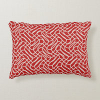 Red And Cream Abstract Line Pattern