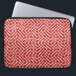Red And Cream Abstract Line Pattern Laptop Sleeve<br><div class="desc">Abstract line – red and cream.</div>