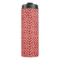 Red And Cream Abstract Line Pattern
