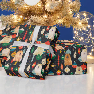 Red and Cream Chow dogs Wrapping Paper