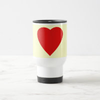 Red and Cream Love Heart Design.