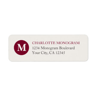Red and Cream Monogram