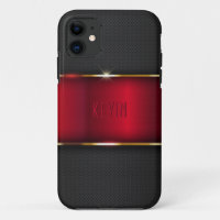 Red and dark grey faux metallic design