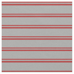 Red and Dark Grey Stripes Fabric