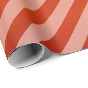 Red and Diagonal Stripes Wrapping Paper