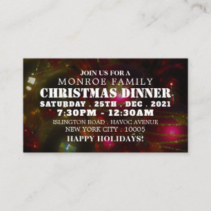 Red and Gold Baubles, Festive Invitation