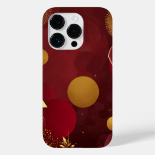 RED AND GOLD Case-Mate iPhone 14 PRO CASE