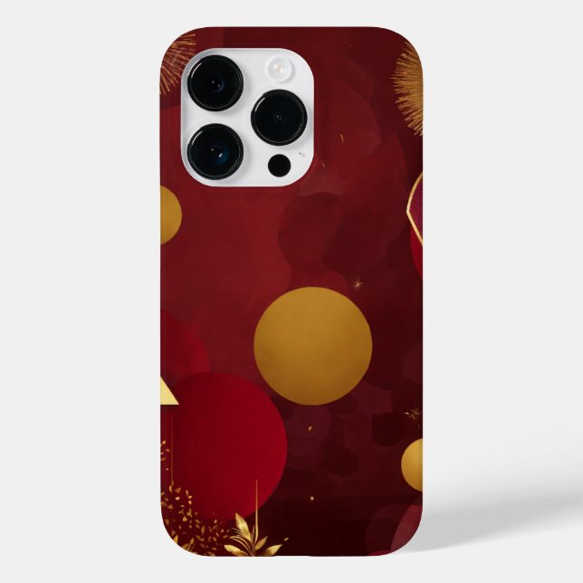 RED AND GOLD Case-Mate iPhone CASE (Back)