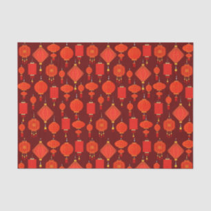 Red and gold Chinese lanterns  Tissue Paper