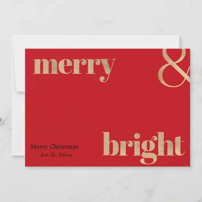 Red and Gold Christmas Card (Front)