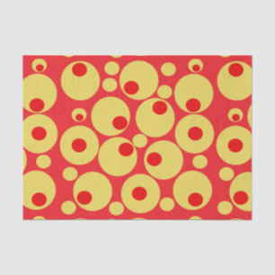 Red and Gold Circles tissue paper