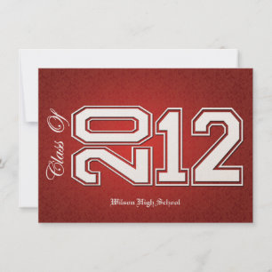 Red and Gold Class of 2012 Graduation Invites
