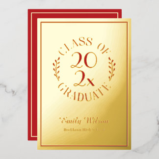 Red and Gold Class Of 2025 Graduation Party