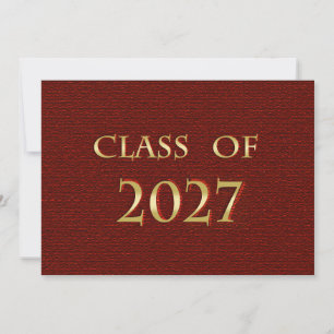 Red and Gold Class of 2027 Card