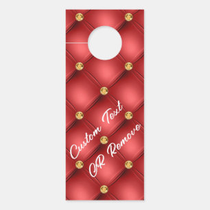 Red and Gold Door Hanger with Custom Text