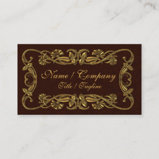 Red and Gold Elegance Business Card