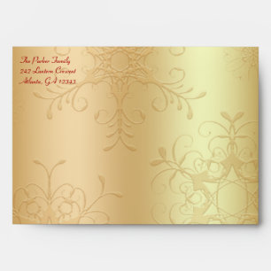 Red and Gold Envelope for 5"x7" Sizes