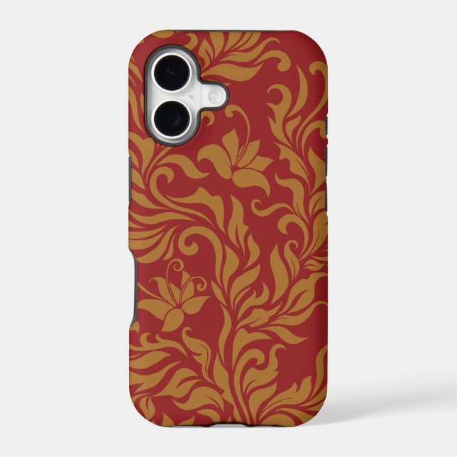 Red and Gold Floral Pattern (Back)