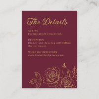 Red and Gold Floral Quinceañera Details