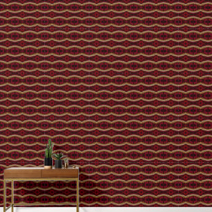 Red and gold geometric pattern small wallpaper