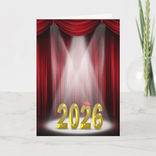 Red and Gold Graduation 2026 in Spotlight Card