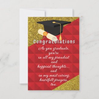 Red and Gold Graduation Card