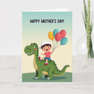 Red And Gold Happy Mothers Day Card