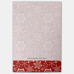 Red and Gold Holiday Pattern Post-it Notes