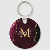 Red and Gold Marble Agate